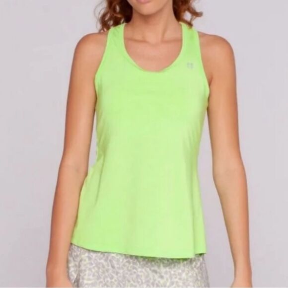 EleVen by Venus Williams neon pleated racerback active tank top size large - Picture 1 of 8